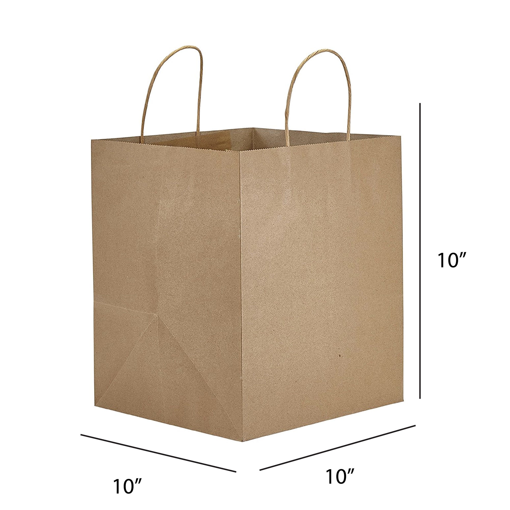 Prime Time Packaging Kraft Paper Bags, Jr. Mart, 13 x 7 x 13, Natural, 250/Carton
