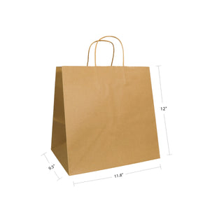 Kraft Paper Bags - Brown Shopper's bags with handle for shopping & stores