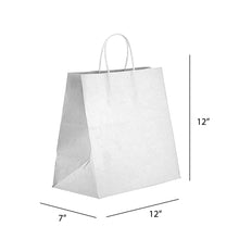 PTP Bags Bright Red 5 x 3 x 8 Tote Bags [Pack of 250] Recyclable Solid Kraft